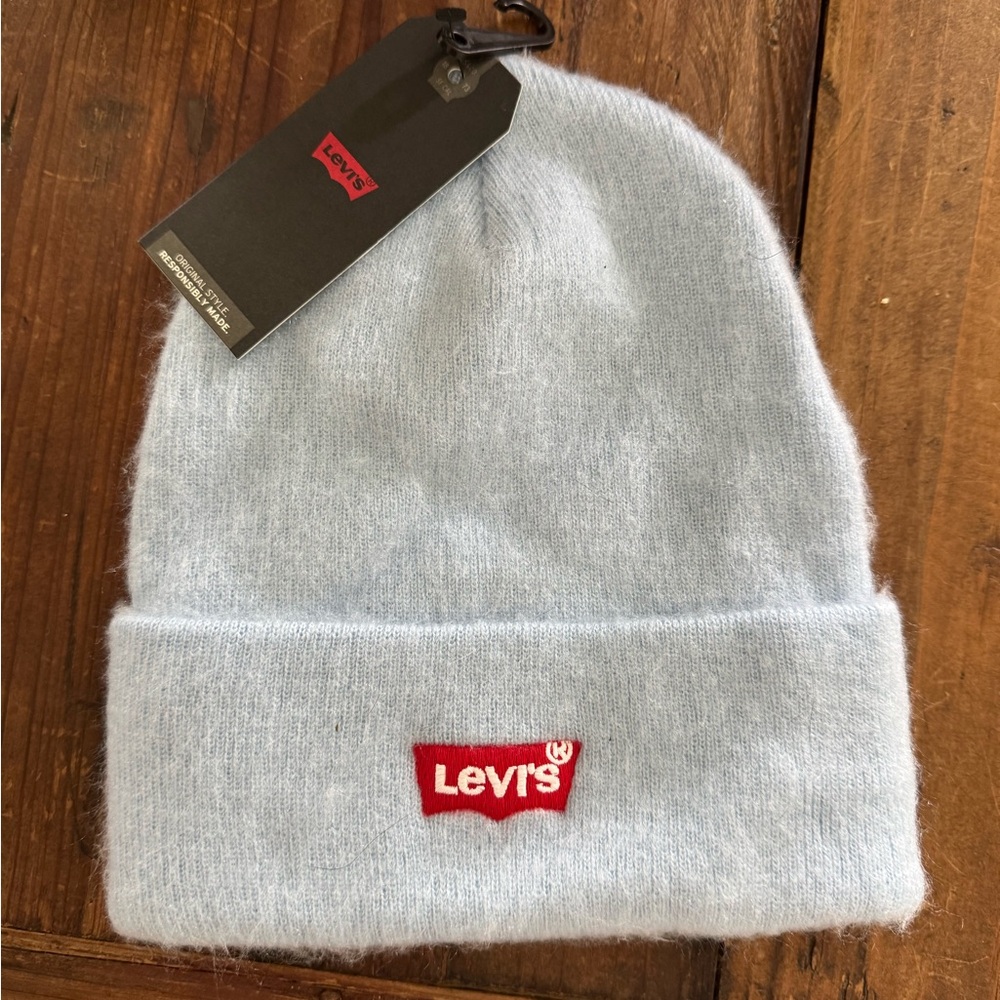Levi's Soft Blue Knit Beanie
